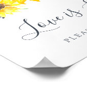 Poster Panneau de la barre de dessert Mariage Flowfields (Coin)