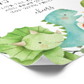 Poster Panneau de la barre de Dinosaures Baby shower Mimo (Coin)