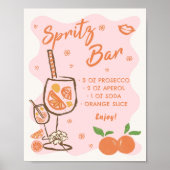 Poster Panneau de la barre de Fête des mariées Aperol Spr (Devant)
