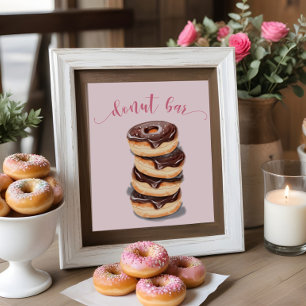 Poster Panneau de la barre de Fête des mariées de Donut r
