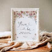 Poster Panneau de la barre de Fête des mariées Fleurs Ros