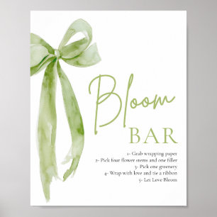 Poster Panneau de la barre de fleurs de Fête des mariées