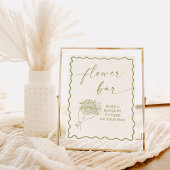 Poster Panneau de la barre de fleurs, Fête des mariées du