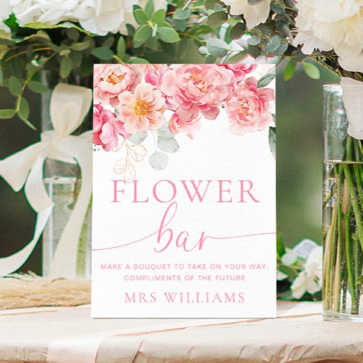 Poster Panneau de la barre de fleurs florales Piper Peony