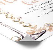 Poster Panneau de la barre de fleurs Gold Pearl & Prosecc (Coin)