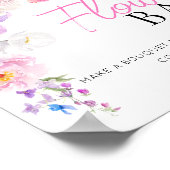 Poster Panneau de la barre de fleurs rose Eloise (Coin)