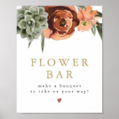 Poster Panneau de la barre de fleurs Succulente AVA Boho (Devant)