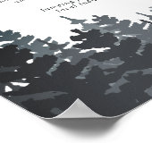 Poster Panneau de la barre de Mariage de la forêt d'hiver (Coin)