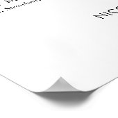 Poster Panneau de la barre de Mariage de la signature de  (Coin)