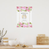 Poster Panneau de la barre de mimosa rose Roses (Cuisine)