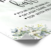 Poster Panneau de la barre de Mimosa wedding shower marié (Coin)