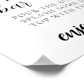 Poster Panneau de la barre de miniature Mimosa Script (Coin)