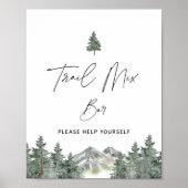 Poster Panneau de la barre de mixage du Baby shower d'hiv (Devant)