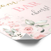 Poster Panneau de la barre de papillon rose Mimosa (Coin)