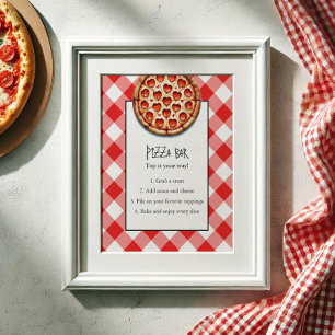 Poster Panneau de la barre de pizza