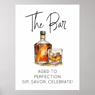 Poster Panneau de la barre de whisky de la perfection - i