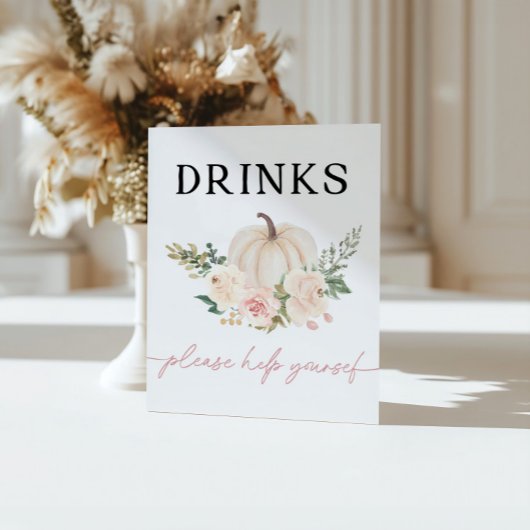 Poster Panneau de la barre des boissons Petit Citrouille