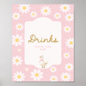 Poster Panneau de la barre des boissons rose Silly Goose  (Devant)
