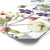 Poster Panneau de la barre des fleurs de printemps rustiq (Coin)