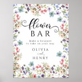 Poster Panneau de la barre des fleurs de printemps rustiq (Devant)