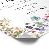 Poster Panneau de la barre des fleurs de printemps rustiq (Coin)