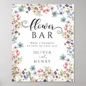 Poster Panneau de la barre des fleurs de printemps rustiq (Devant)