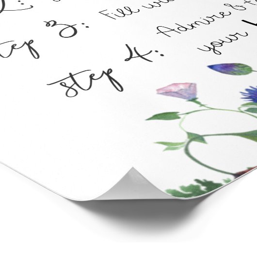 Poster Panneau de la barre des fleurs fleurs sauvages et (Coin)