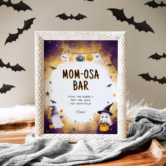 Poster Panneau de la barre du Baby shower Mimosa Hallowee