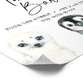 Poster Panneau de la barre du petit Baby shower arctique (Coin)