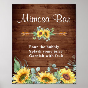 Poster Panneau de la barre Eucalyptus Mimosa