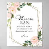 Poster Panneau de la barre géométrique Mimosa rose floue (Devant)
