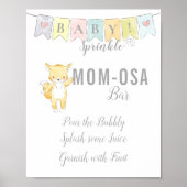 Poster Panneau de la barre Maman-Osa Baby Sprinkle Fox et (Devant)