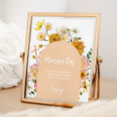 Poster Panneau de la barre Mimosa Arche Florale Peach