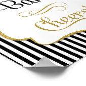 Poster Panneau de la barre Mimosa Black Gold Stripe (Coin)