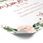 Poster Panneau de la barre Mimosa d'or rose Baby shower d (Coin)