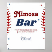 Poster Panneau de la barre Mimosa du baseball Sport (Devant)