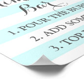 Poster Panneau de la barre Mimosa Fleurs Bleues Fleurs Gr (Coin)