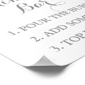 Poster Panneau de la barre Mimosa Fleurs d'aquarelle rose (Coin)