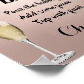 Poster Panneau de la barre Mimosa Gold Rose moderne (Coin)