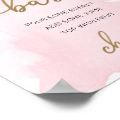 Poster Panneau de la barre Mimosa or rose Aquarelle (Coin)