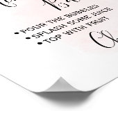 Poster Panneau de la barre Mimosa Wedding shower mariée C (Coin)