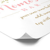 Poster Panneau de la barre Momosa rose pâle (Coin)