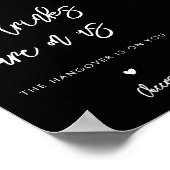 Poster Panneau de la barre ouverte du mariage noir contem (Coin)