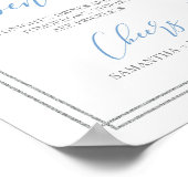 Poster Panneau de la barre ouverte géométrique et bleu Du (Coin)