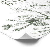 Poster Panneau de la barre S'mores du Mariage de pin rust (Coin)