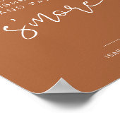 Poster Panneau de la barre S'mores du Mariage en terre cu (Coin)