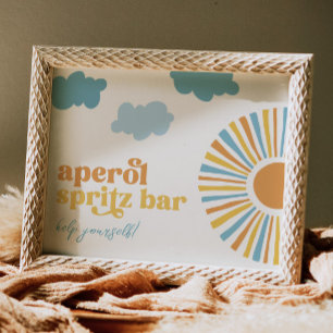Poster Panneau de la barre Sun Aperol Spritz
