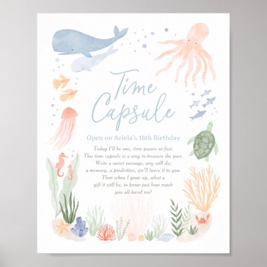 Poster Panneau de la capsule Heure de 1er Anniversaire de (Devant)