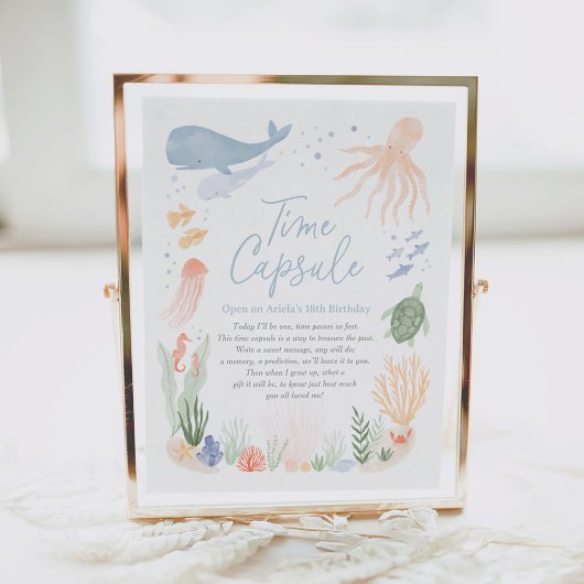 Poster Panneau de la capsule Heure de 1er Anniversaire de