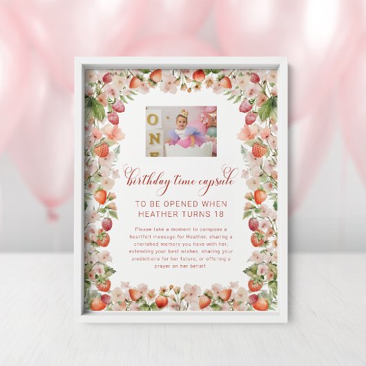 Poster Panneau de la capsule temporelle de Berry First